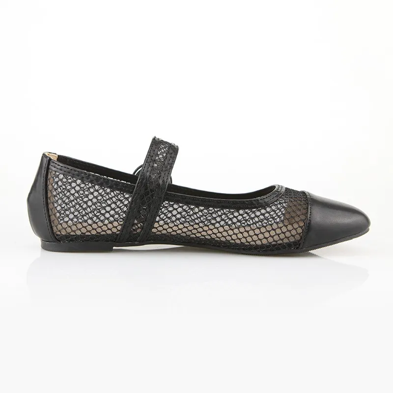 Black Mesh Flats